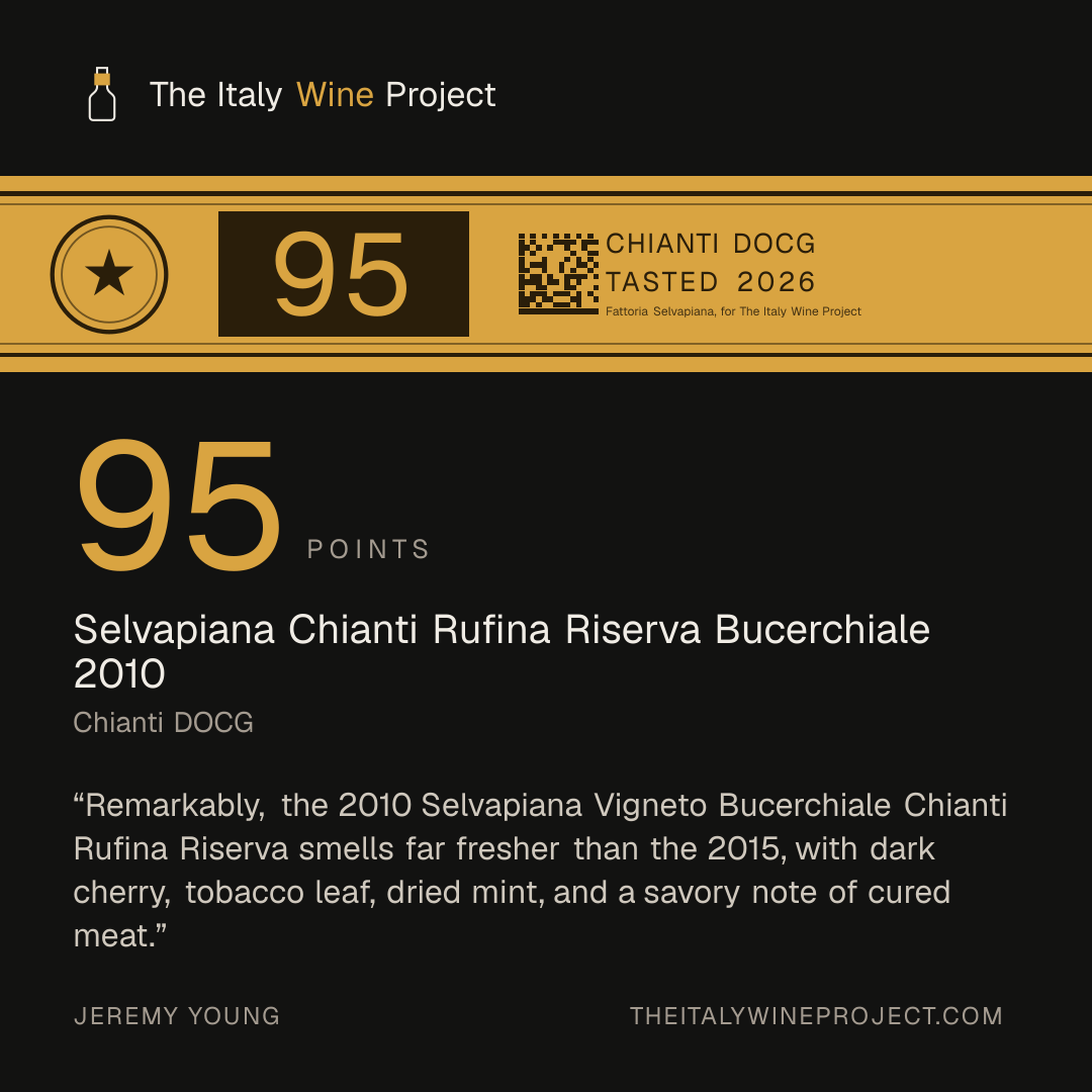 Square card for Selvapiana Chianti Rufina Riserva Bucerchiale 2010