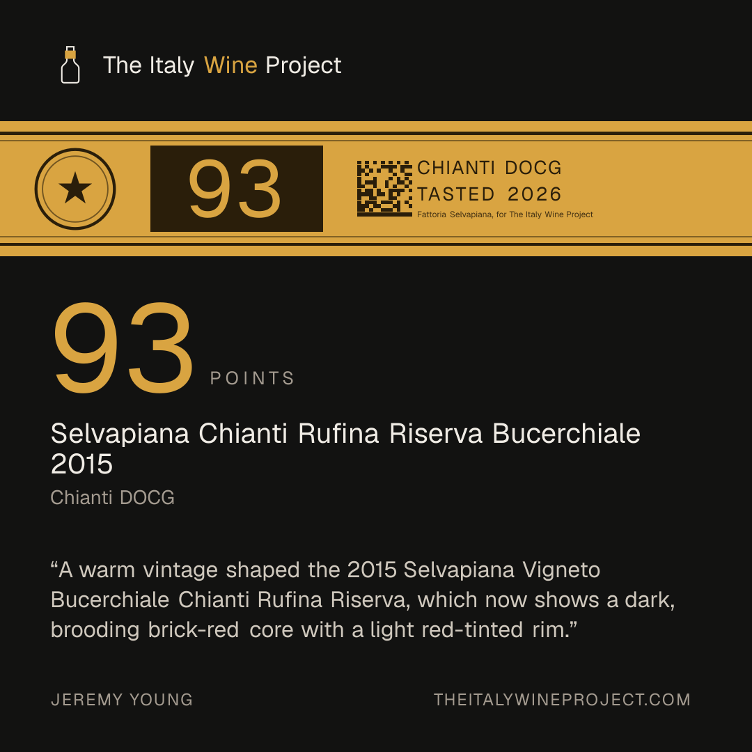 Square card for Selvapiana Chianti Rufina Riserva Bucerchiale 2015